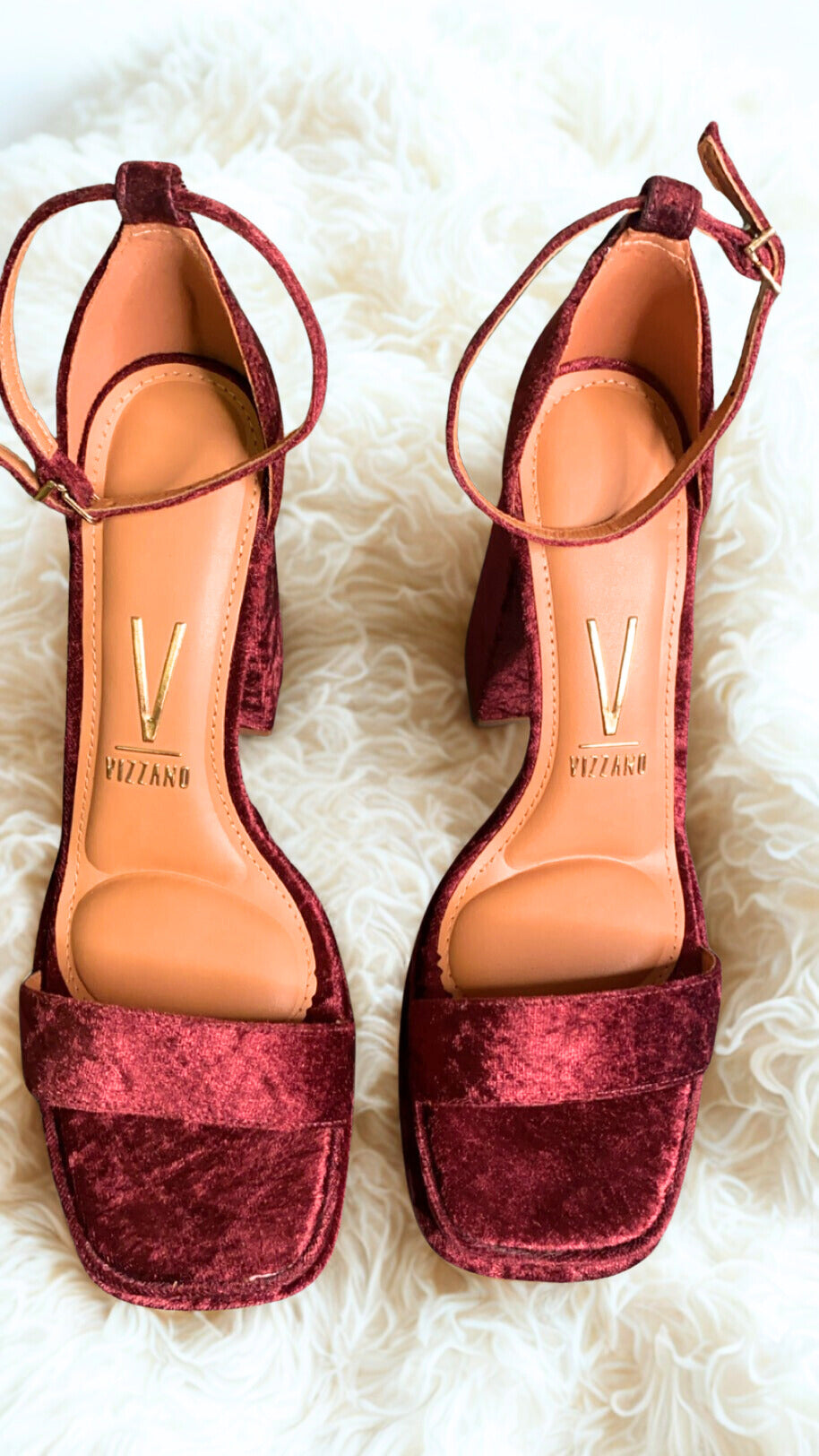 Vizzano Velvet Ankle-Strap Heels SIZE 9