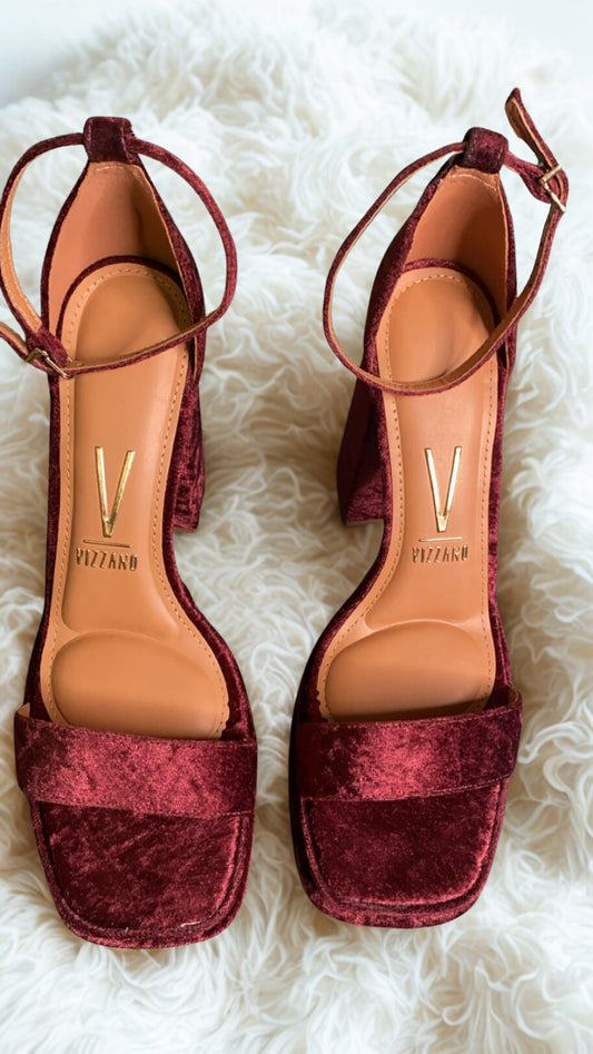 Vizzano Velvet Ankle-Strap Heels SIZE 9