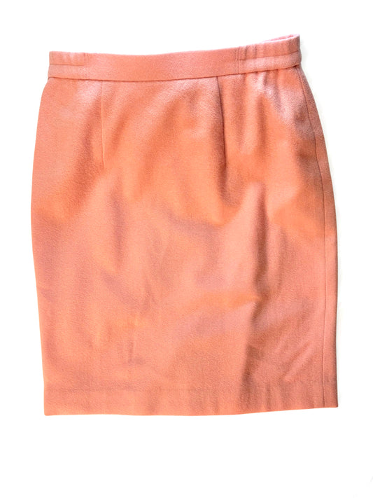 Peach Satin Mini Skirt (Size: S/M)
