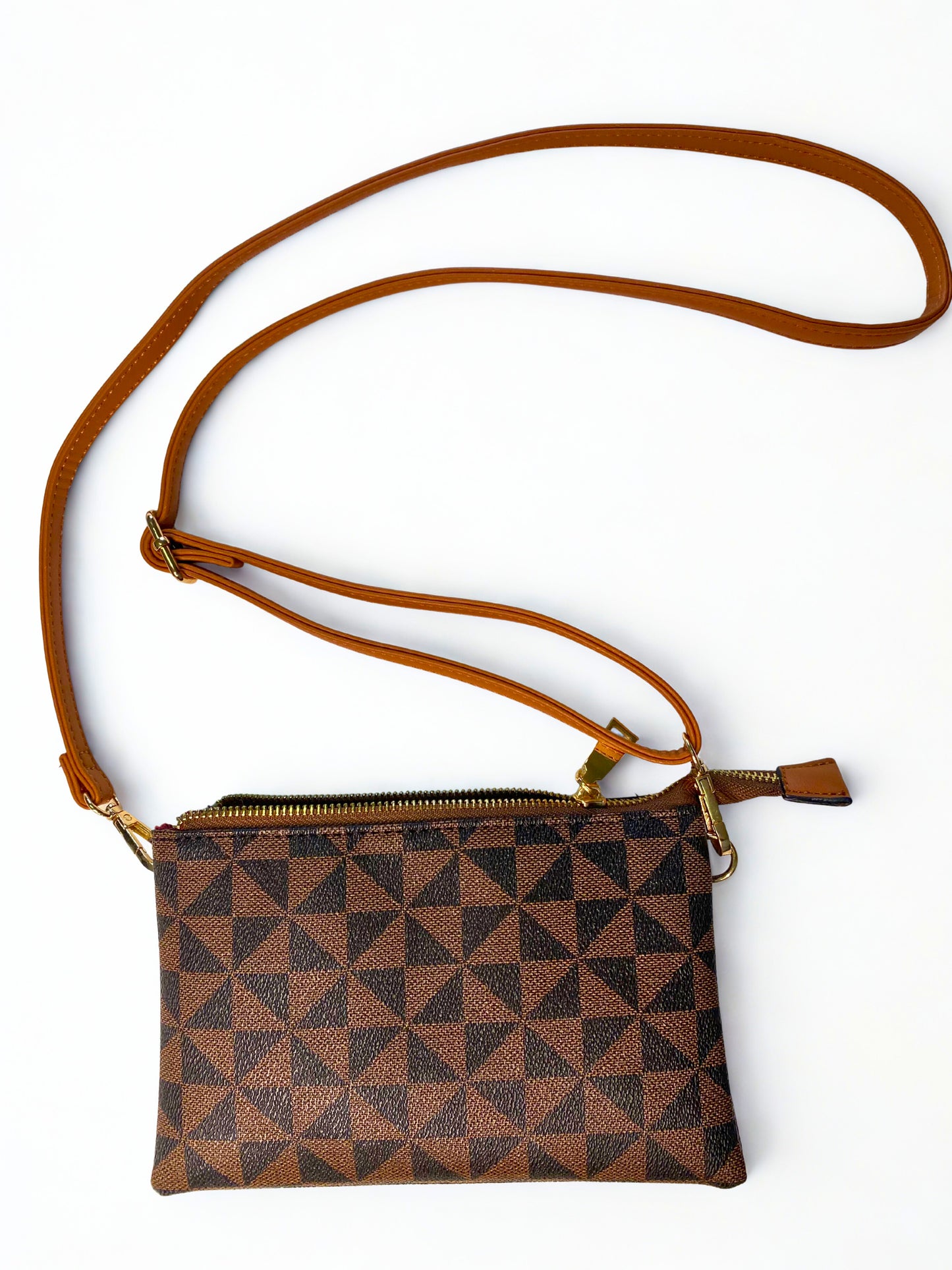 Geometric Print Crossbody Purse — Brand New